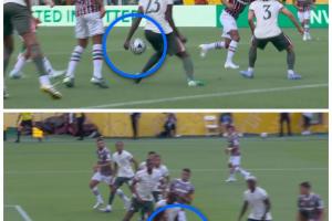 改判原因，官方：查洛巴手臂处于自然位置，因此没有点球